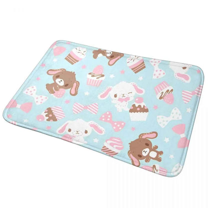Cute Sugar Rabbit Sugarbunnies Memory Foam Bath Mat Rug Non-Slip Ultra Soft Bathroom Floor Rugs Carpet For Kitchen Shower Bath