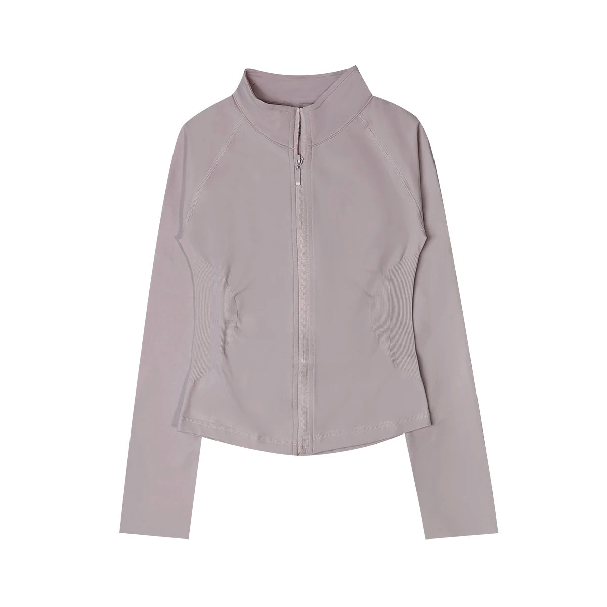 Women’s Zip-Up Sports Jacket — Seamless Long Sleeve Gym Activewear