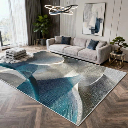 Nordic Light Luxury Carpet Abstract Art Decoration Home Living Room Large Rugs 200×300 Bedroom Cloakroom Plush Foot Mat Washable