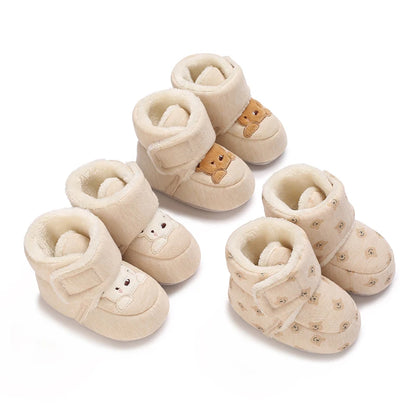 Cartoon Cotton Winter Boots, Soft Sole