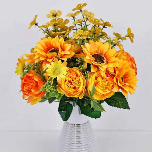 Simulated Flowers Autumn Sunflowers Sunflowers Wedding Home Fake Flowers Simulated Bouquet