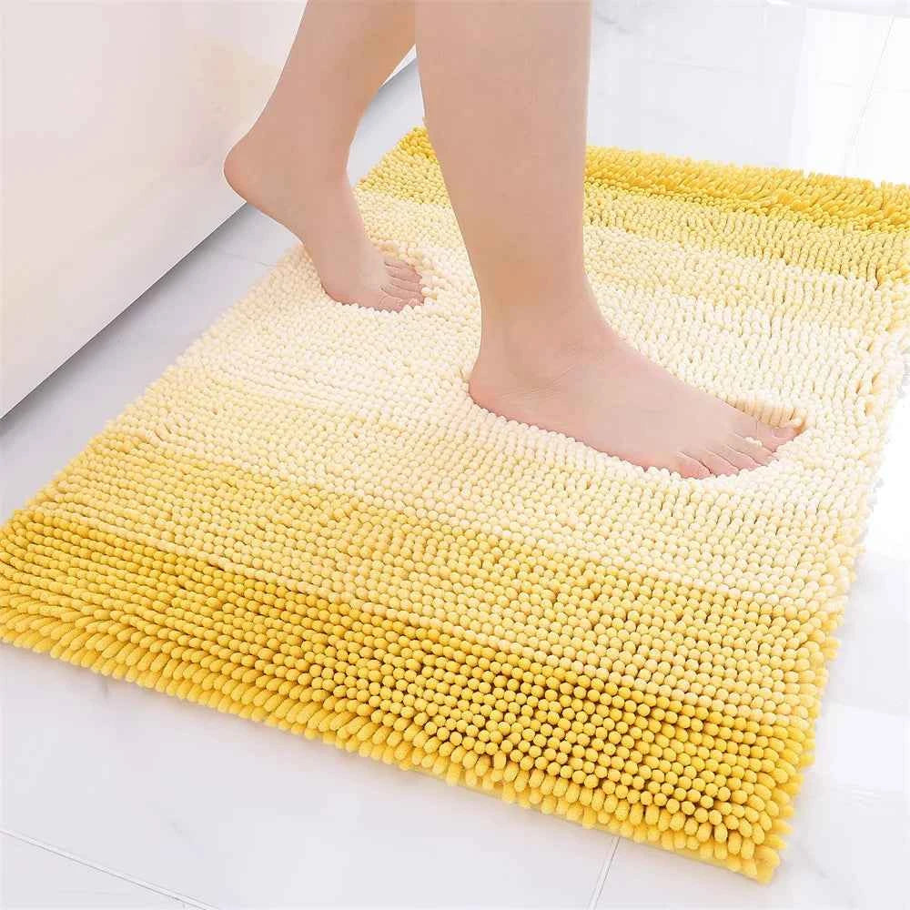 Olanly Super Absorbent Bathroom Rug Luxury Chenille Bath Mat Plush Non-slip Shower Mat Bathroom Carpet Welcome Deal Floor Mats
