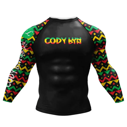 Cody Lundin Designer Men Cool Sports Shirts Jiu jitsu gi Rashguard Upf 50+ Cycling Running Tops Tattoo Compression Gym T-shirts