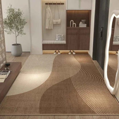 VIKAMA Modern Simple Brown Tone Entry Carpet Non-Slip Easy To Clean And Take Care Of The Entrance Living Room Bedroom Home Decor