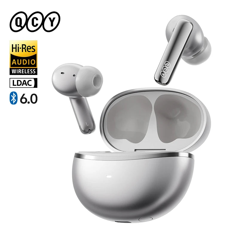 QCY MeloBuds N70 Wireless Earbuds – Bluetooth 6.0, 56dB ANC, LDAC Hi-Res, 50H Playtime