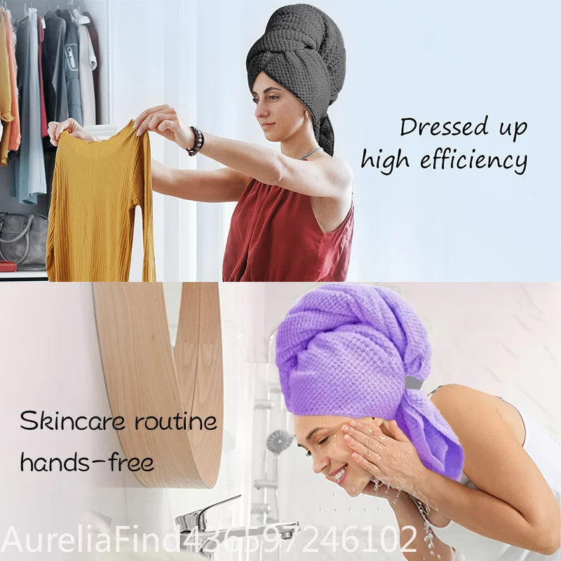 Extra Large Microfiber Quick Dry Hair Towel Wrap Turban Ultra Absorbent Soft