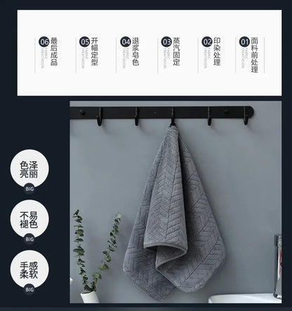 Thickened Coral Velvet Cotton Bath Towel — Soft & Quick-Dry