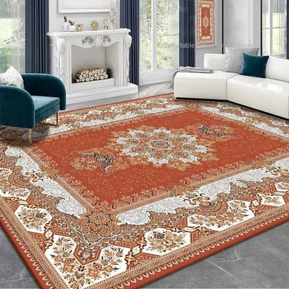 Persian Style Carpet for Living Room Home Decoration Retro Lounge Rug Soft Bedroom Carpet Non-slip Bedside Mats Washable 200x300
