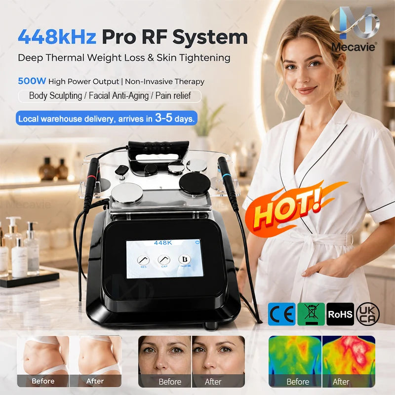 448KHz RF Device, Multi-Handle EMS Beauty System