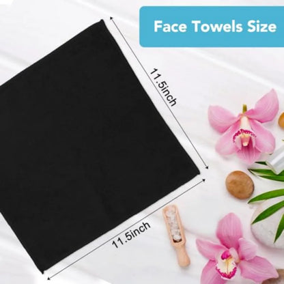 5-Pack Microfiber Face Towels & Washcloths — Bathroom, Hotel & Spa