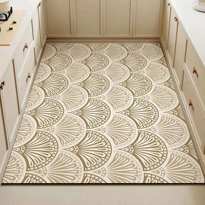Carpet for Kitchen Pvc Floor Mat Large Size Waterproof Non-slip Carpets Leather Anti-oil Foot Mats Retro Home Decoration Rug