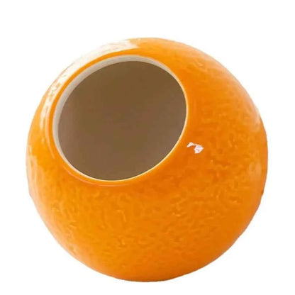 Orange Vase Orange Ceramic Desktop Mini Tea Can Cute Ceramic Indoor Flower Pot