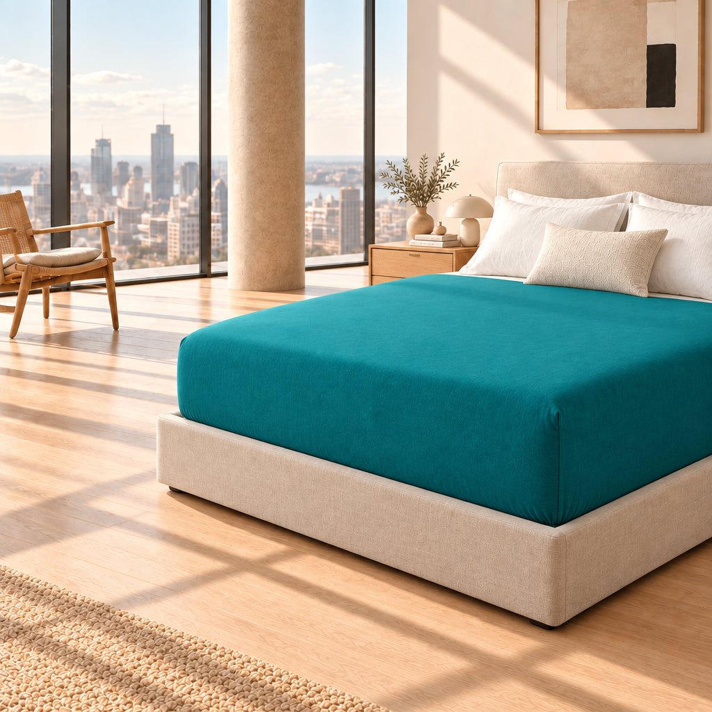 Solid Color Cotton Flat Sheet | Multiple Sizes