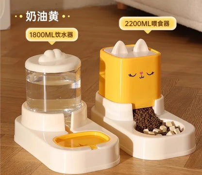 Battery-Powered Cat Water Fountain, Wireless Flow