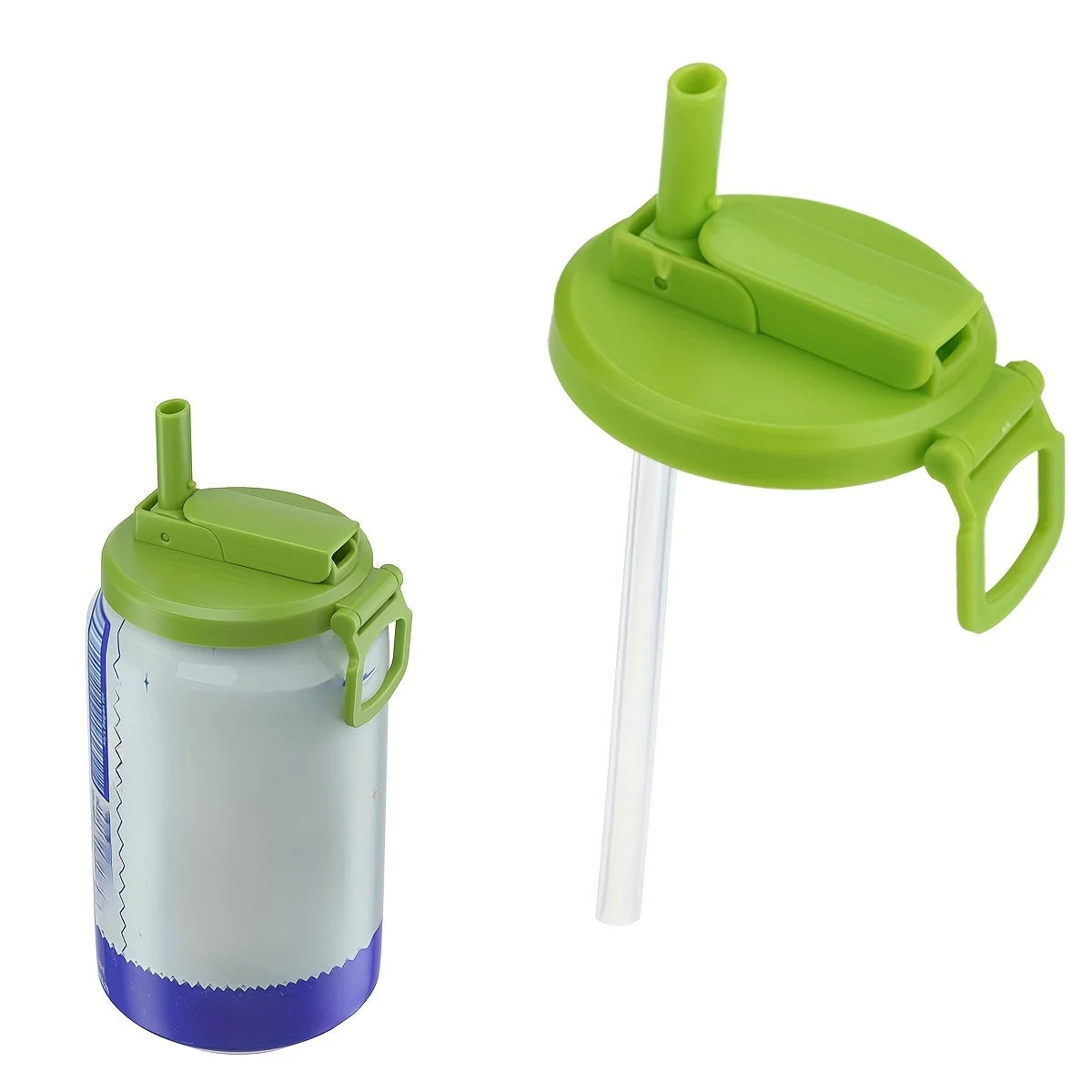 Creative Soda Can Seal Cover Contrasting Color Silicone Soda Lids with Straws Outdoor Picnics Portable Beverage Soda Tank Cover