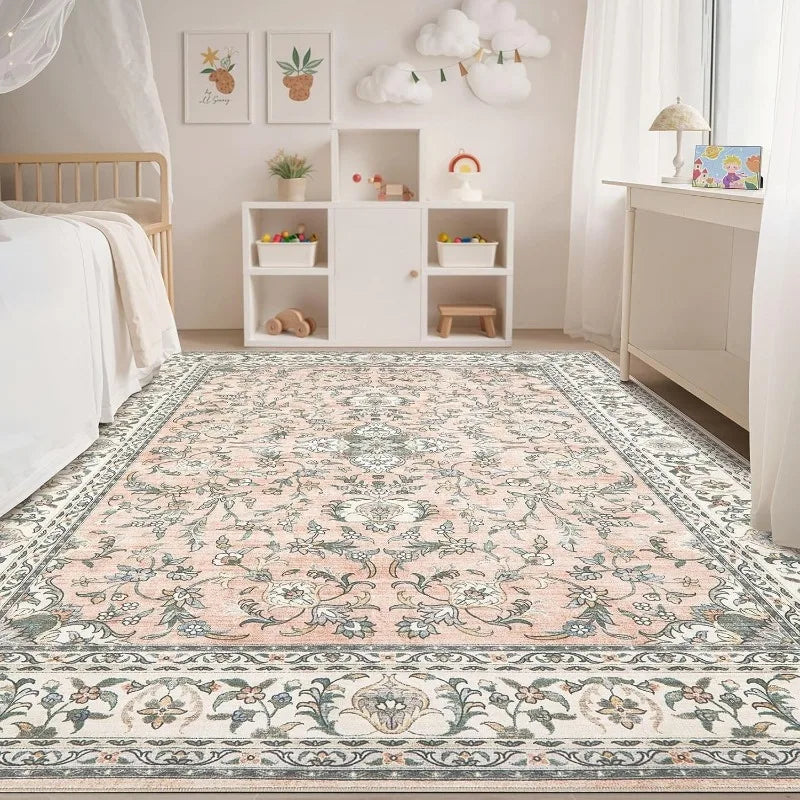 Amecrian Vintage Living Room Carpet Nonslip Machine Washable Print Coffee Table Floor Mat Large Bedroom Bedside Rug Ковер 러그