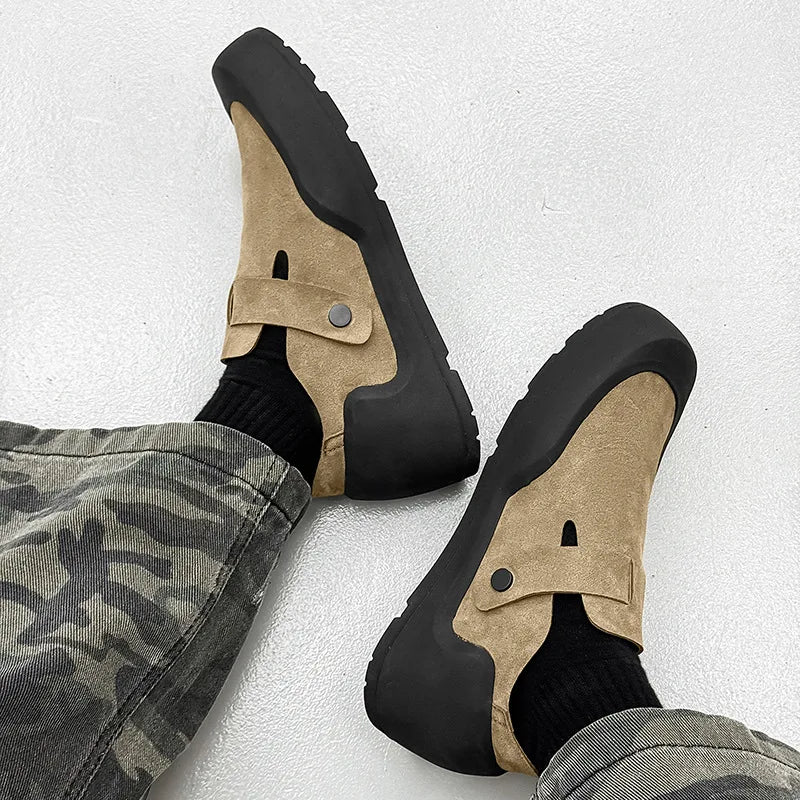 Spring and Autumn Comfort Birken Single Shoes for Women and Men Thick Sole Flat Slip-on Leisure Loafers Shoes Retro Casual Shoes