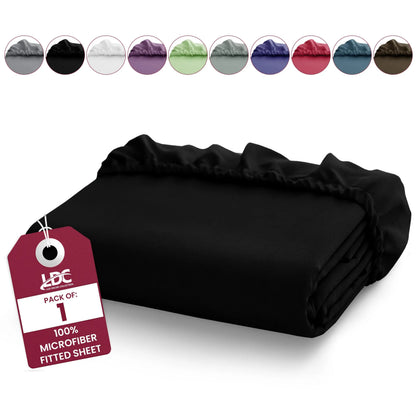 Brushed Microfiber Fitted Sheet, Deep Pocket, Wrinkle-Free