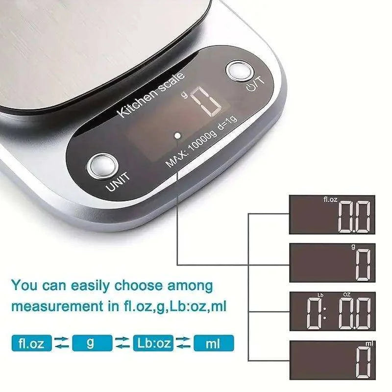 High Precision 10kg Digital Kitchen Scale with LCD Display for Food, Baking and Jewelry