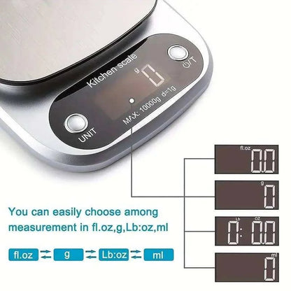 High Precision 10kg Digital Kitchen Scale with LCD Display for Food, Baking and Jewelry