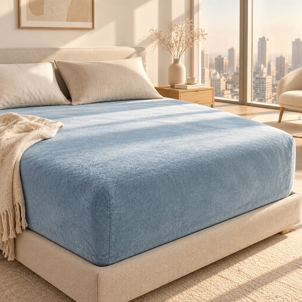 Plush Fitted Mattress Cover | Soft Bed Sheet
