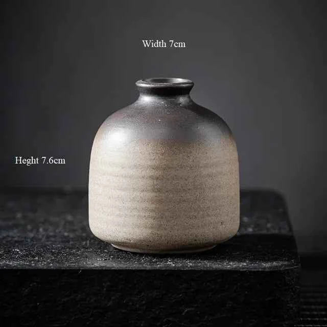 China Pottery Mini Small Flower Vases Traditional Chinese Retro Style Ceramic Vase Lliving Room Home Decoration T032