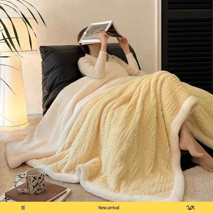 Autumn And Winter Thickened Blanket Suitable For Bedroom Living Room Office Leisure Blanket warm and soft multi-size