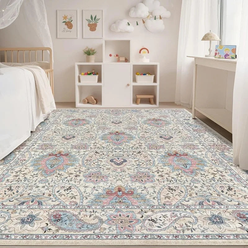 Amecrian Vintage Living Room Carpet Nonslip Machine Washable Print Coffee Table Floor Mat Large Bedroom Bedside Rug Ковер 러그