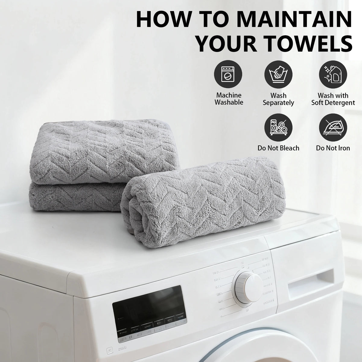 Luxury Towel Set 35x75cm Ultrafine Fiber High Absorbency Quick Dry Towels