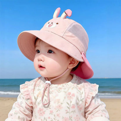 Bear & Rabbit Ears Baby Beach Sun Hat