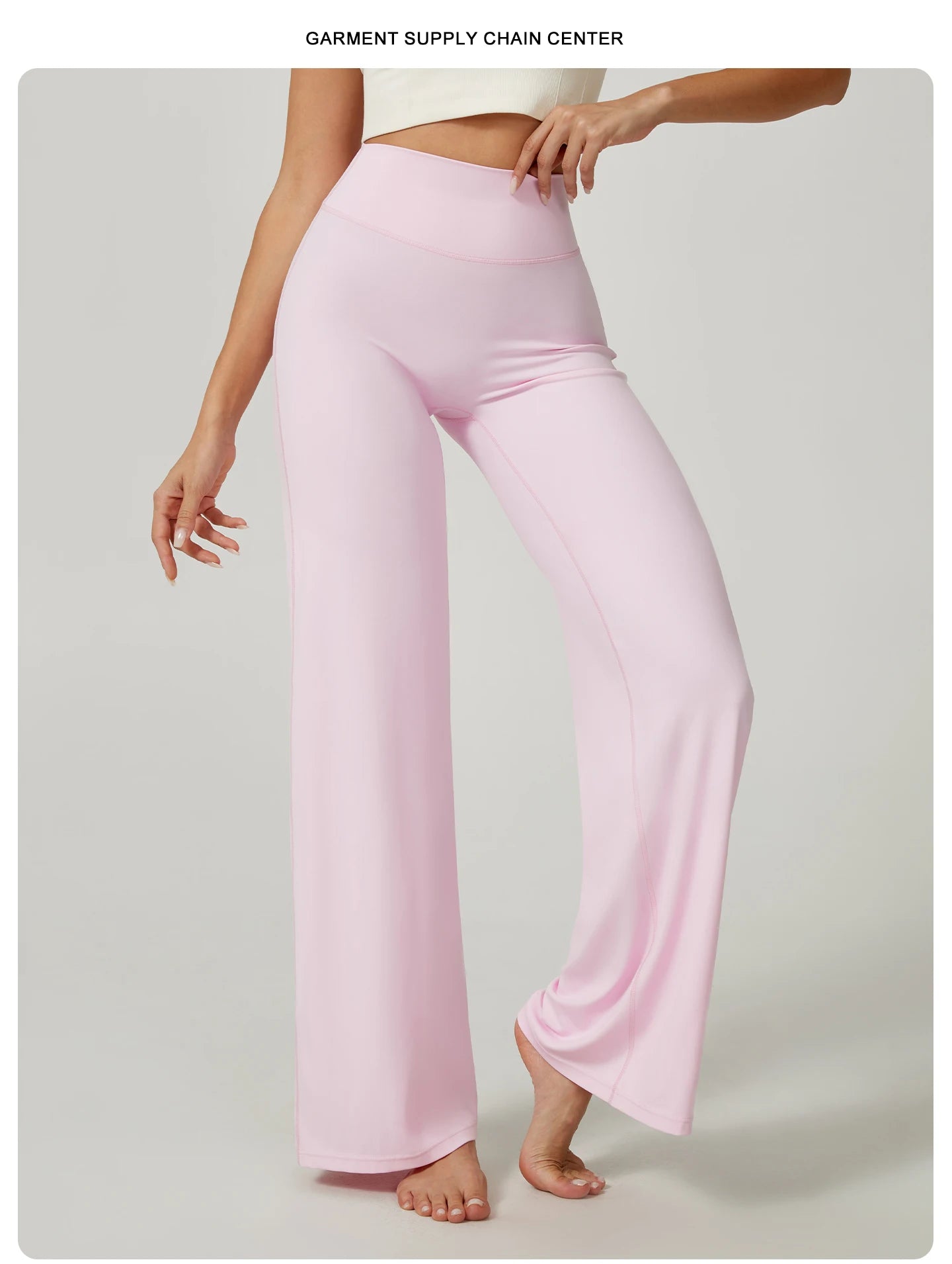 Women's Wide Leg Yoga Pants — High Waist Flare Leggings Tummy Control