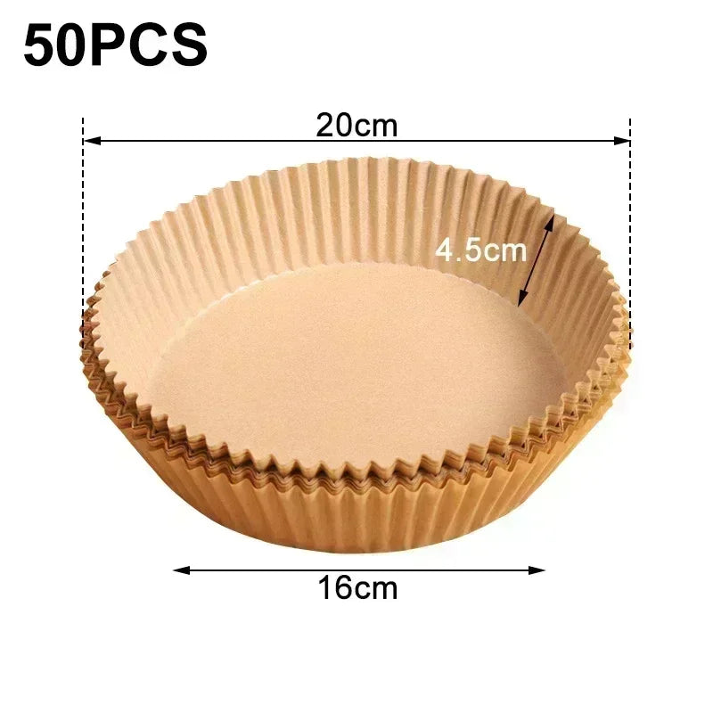 Disposable Air Fryer Liners, Square & Round Non-Stick Baking Paper