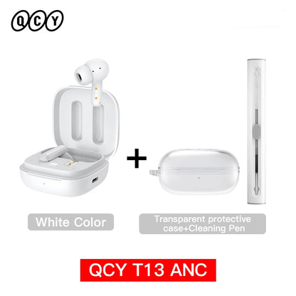 QCY T13 ANC Wireless Earbuds – Bluetooth 5.3, 28dB ANC, 4-Mic ENC, 30H Playtime, IPX5