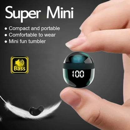 Mini Wireless Sleep Earbuds — Bluetooth 5.3, Heavy Bass, IPX7 Waterproof