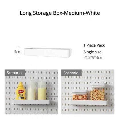 New DIY Pegboard Accessories Hanging Shelf Storage Hooks Wall Organizer No Punching Crafts Organization For Garage Kitchen Room