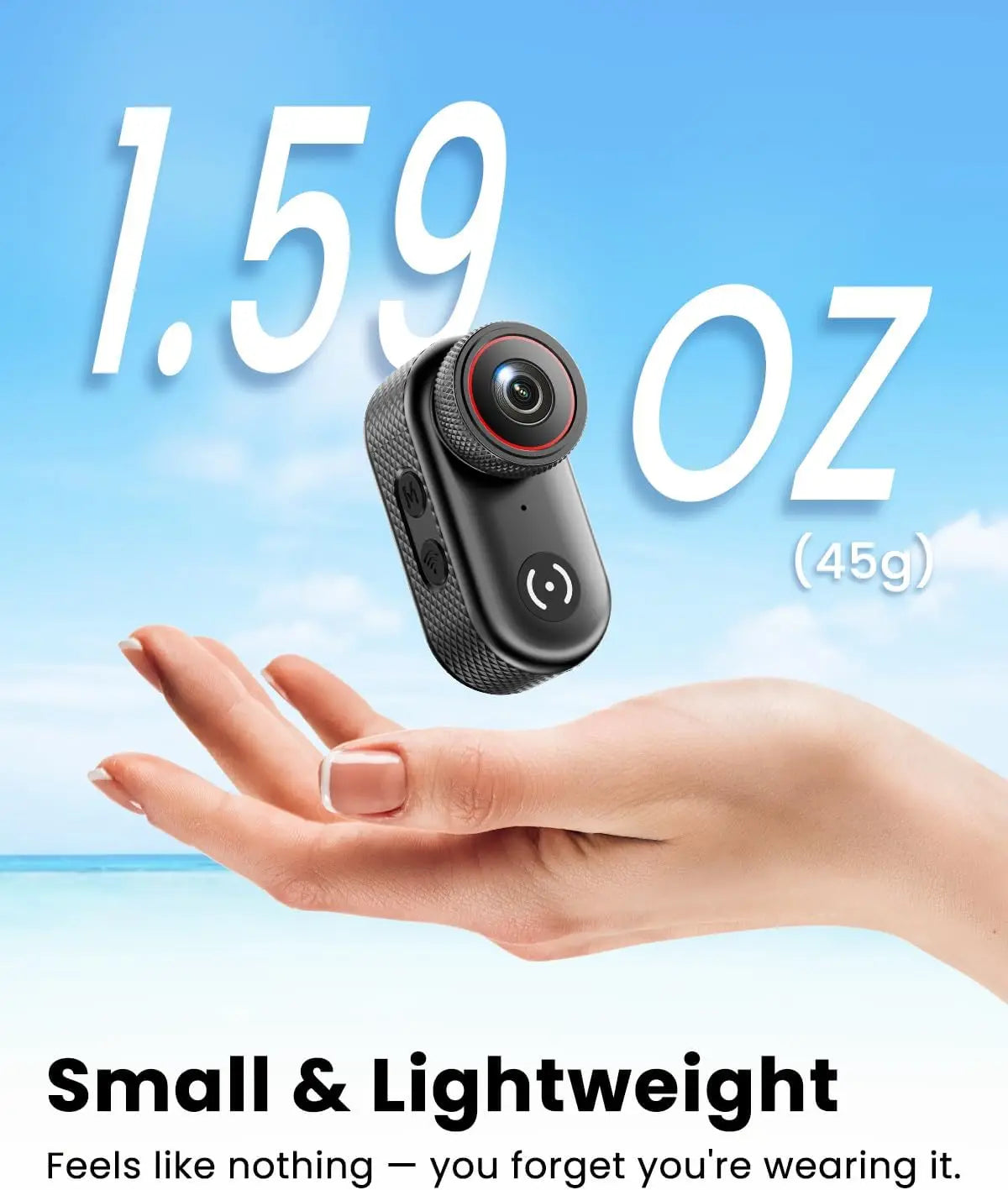 4K POV Body Camera – 1.47" Display, 150-Min Battery, WiFi, 64GB | Wearable Action Cam