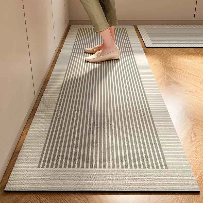 VIKAMA Germany Wabi-sabi Style Kitchen Mats Non-slip Anti-oil Wipe Washable Diatomite Absorbent Mats Waterproof Foot Mats