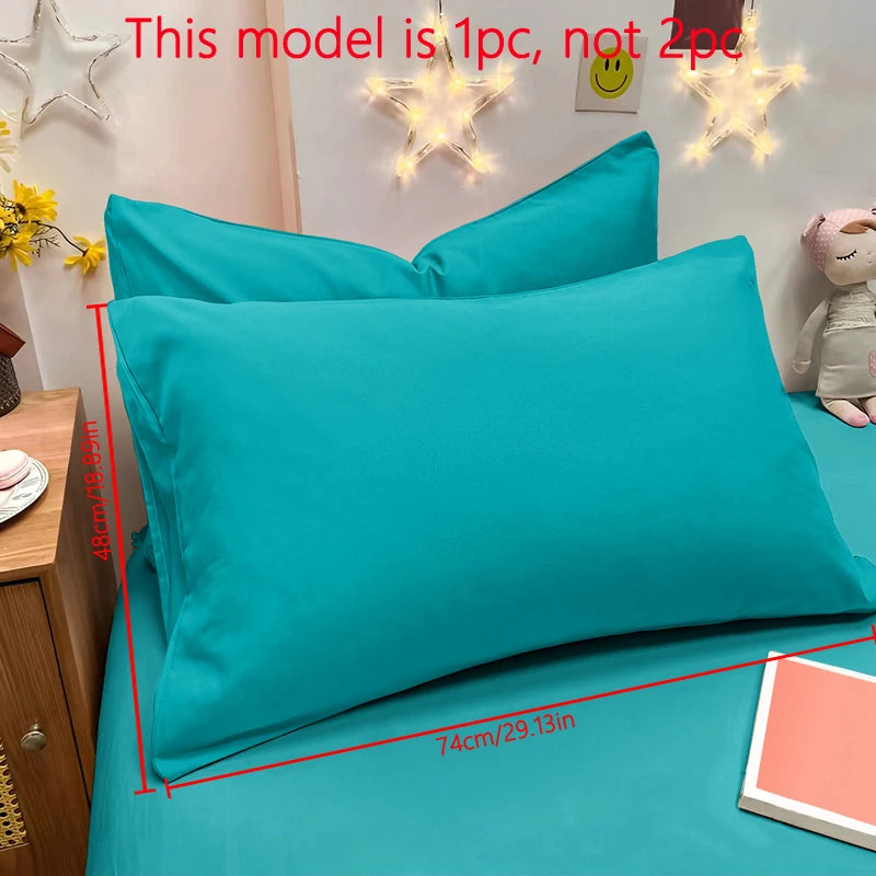 Matte Solid Black Pillowcase, Pocket Sealed