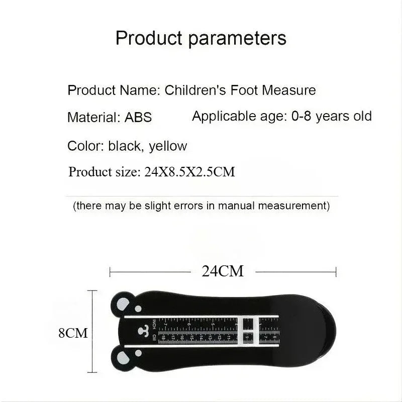 Kids Toddler Foot Measure Gauge Shoes Size Measuring Ruler Tool Baby Boy Girl Children's Foot Length Measuring Ruler Fittings