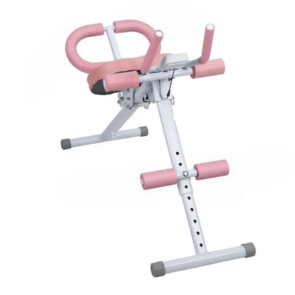 Height Adjustments Abdominal Trainer Ab Machine with LCD Display Screen Foam Handle Full Body Workout Abdominal Exercise Machine