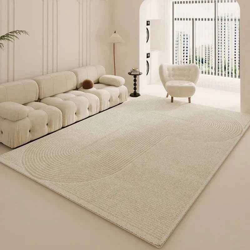 Wabi-sabi Style Carpets for Living Room White Bedroom Decor Plush Carpet Modern Thickened Minimalist Rug Fluffy Soft Bedside Mat