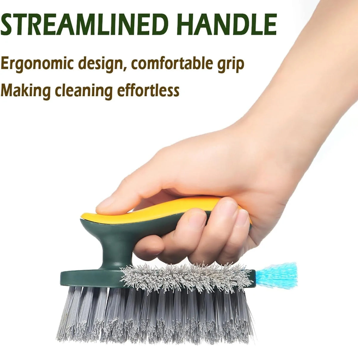 2-in-1 Handheld Cleaning Brush, No Dead Spot Design