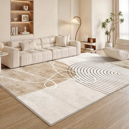 VIKAMA Light Luxury Flannel Area Rug – Non-Slip Washable Soft Carpet for Living Room & Bedroom