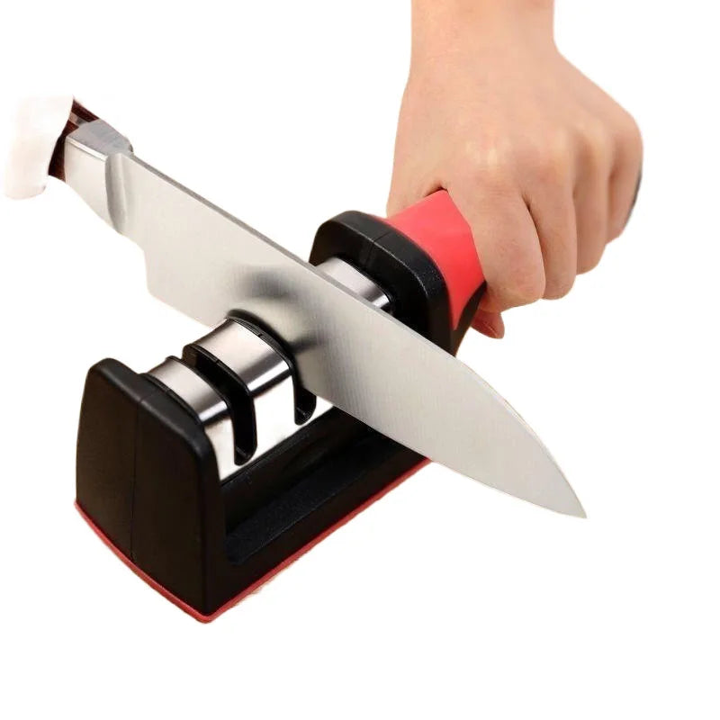3-Stage Manual Knife Sharpener with Non-Slip Base