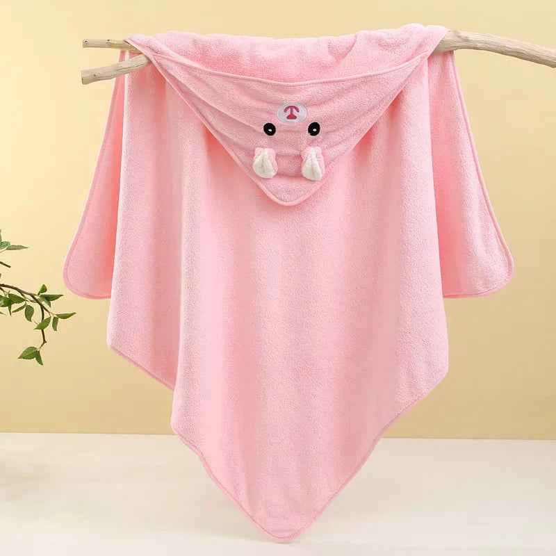 Cute Bath Towel for Baby Soft Absorbent Towel Newborn Swaddle Wrap Baby Blankets for Girls Boys