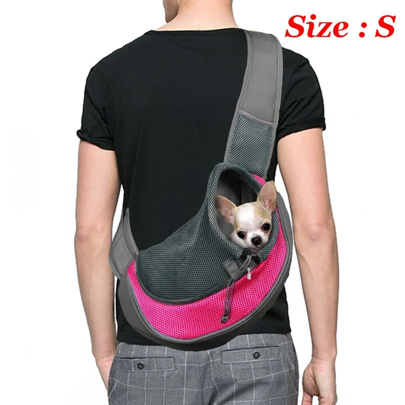 Breathable Mesh Dog Sling Carrier Backpack