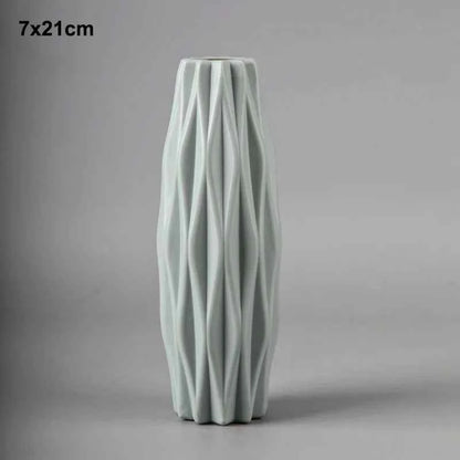Plastic Flower Modern Vase Decoration Home Nordic Style Vase Imitation Ceramic Flower Pot Decoration Vases for Flowers