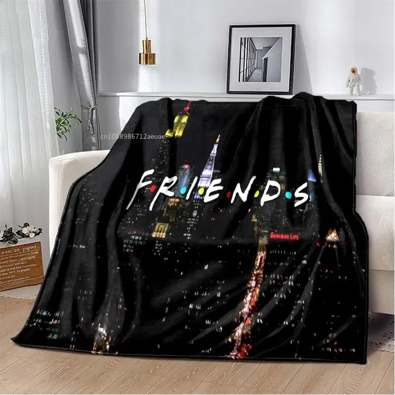 Friends Classic TV Series Blanket Character Pattern Collection Flannel Blanket Soft Bedspread Sofa Warming Cover Christmas Gift