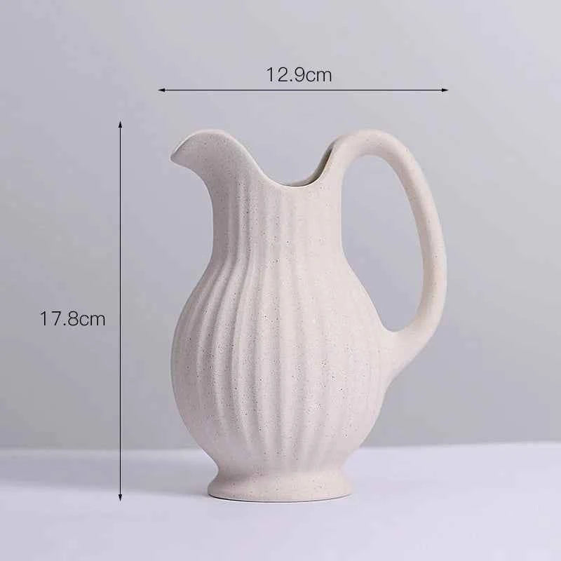 Ins Style Ceramic WhiteVase Decoration Spiral Vase Modern Home Decoration Flower Pot Vase Decoration Home Living Room Decoration
