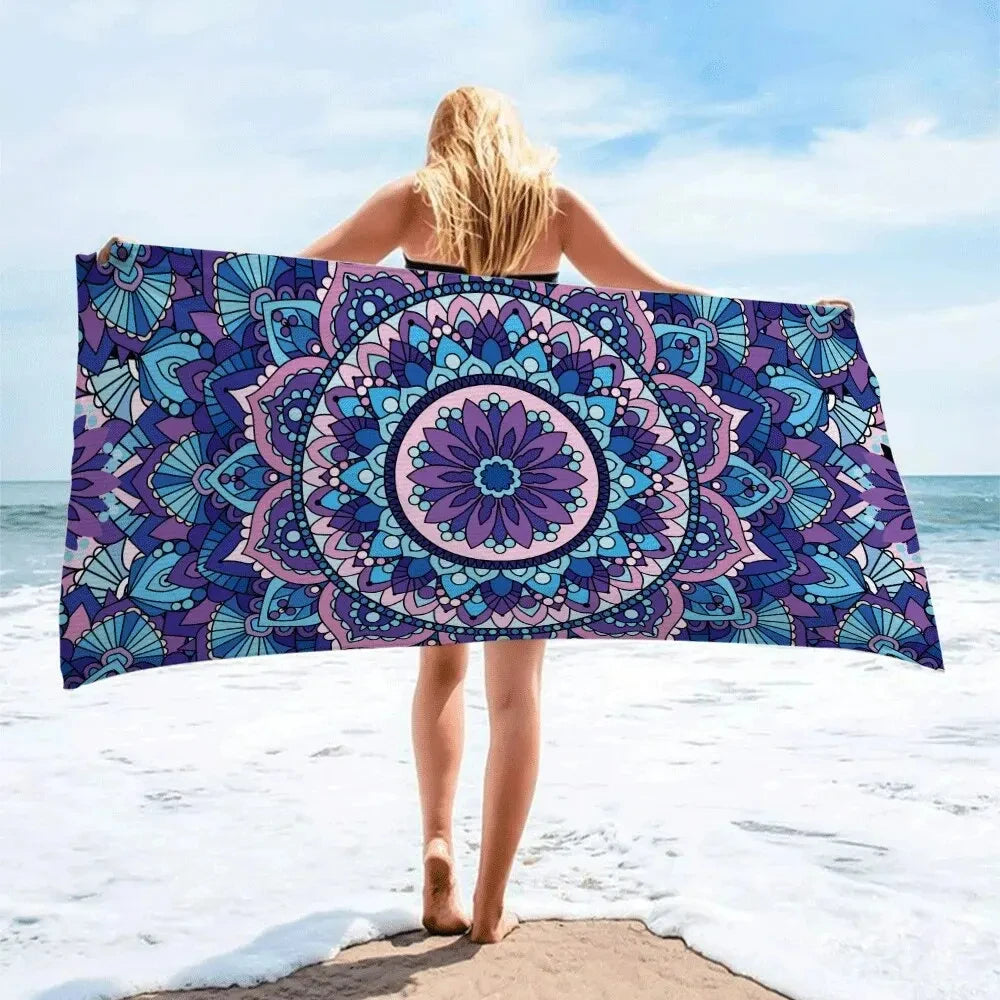 Large Microfiber Beach Towel Quick Dry Sun Protection Absorbent Bath Towel